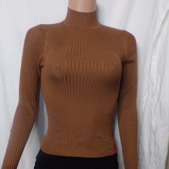 Brown Turtleneck Shirt (S) - Picture 3 of 7